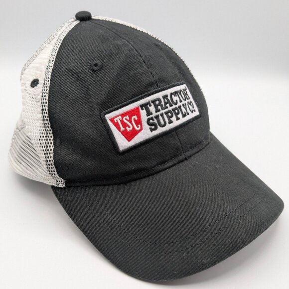 Tractor Supply Co. Trucker Hat Black and White Embroidered Logo Snapback OSFM - Picture 1 of 10